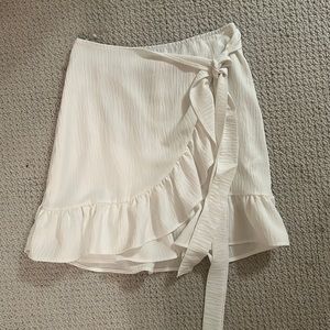 Princess Polly White wrap skirt